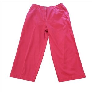 Talbots Women's Red Wide Leg Cropped Pants , 12P